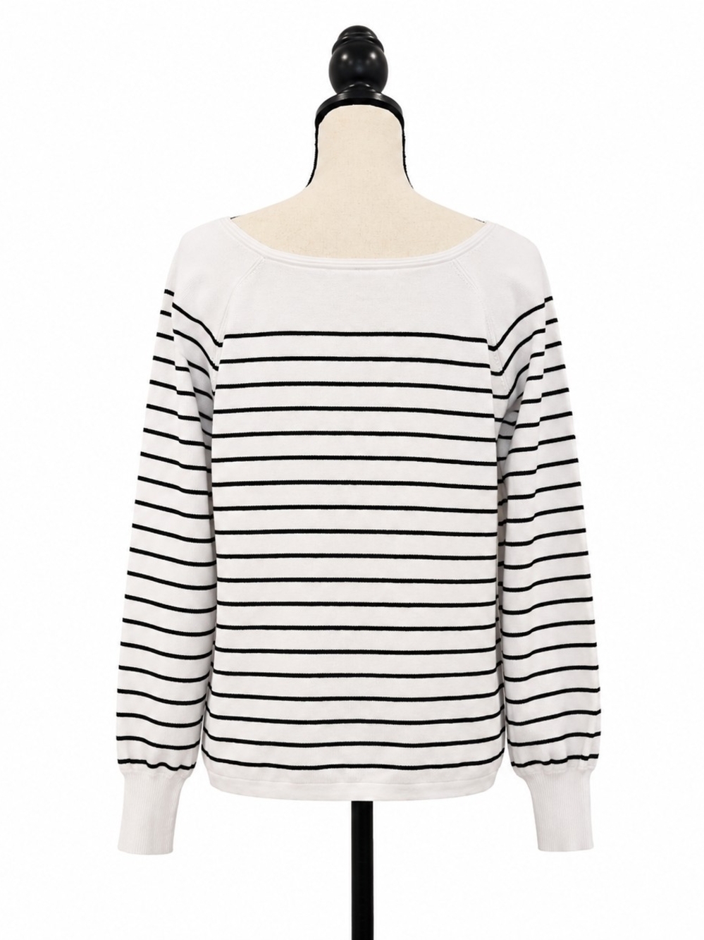 Etcetera White & Black Striped Scoop-Neck Top - Picture 4 of 6